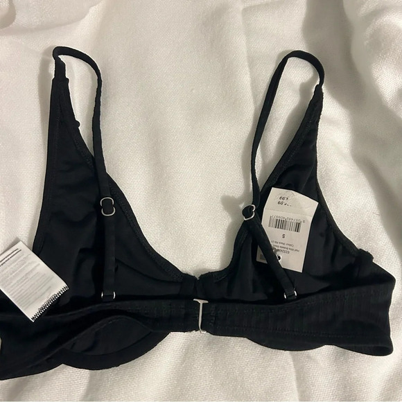 Cotton on Body NWT Black Bathing Suit Bikini Top Womens Size Small S Beach Pool - Picture 4 of 7